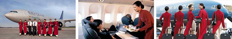 Interior & Stewardess Vietnam Airlines