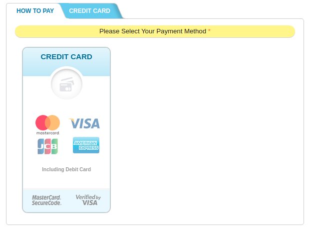 tùy chọn thanh toán: ngân hàng trực tuyến, ATM, SMS, Thẻ tín dụng